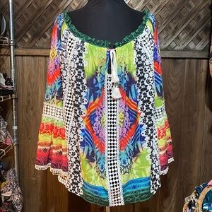 Alberto Makali Colorful Bohemian Women's Top